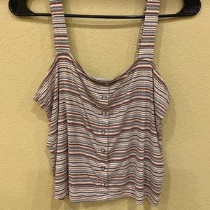 American Eagle Striped Tank Top L
